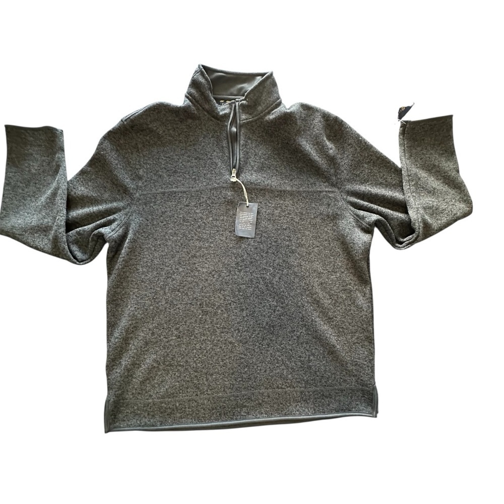 Club Room Men's Zip-Up Sweater in Dark Gray. Sz: XL